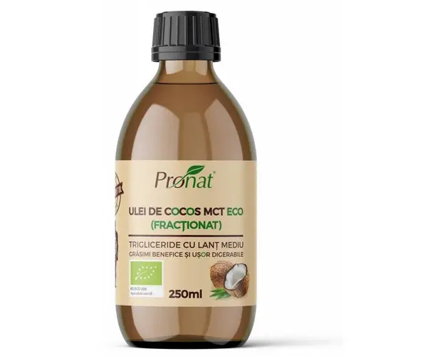 Ulei de cocos MCT, eco-bio, 250 ml, Pronat