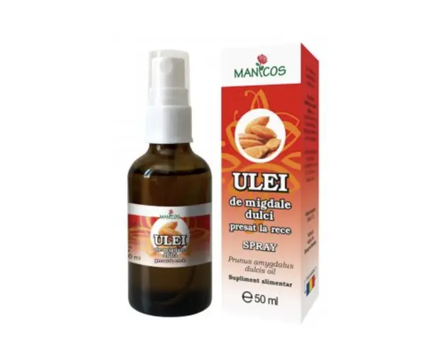Ulei de migdale dulci presat la rece 50ml - Manicos