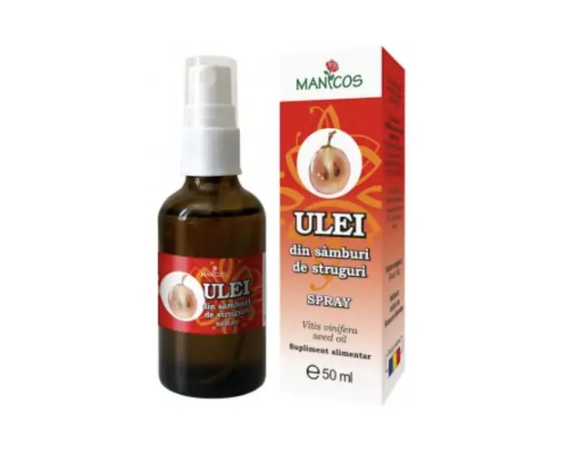 Ulei din samburi de struguri rafinat 50ml - Manicos