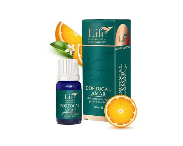 Ulei esential integral de PORTOCAL AMAR 10ml - Bionovativ