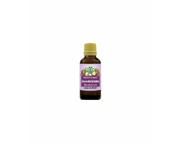 Ulei Macadamia presat la rece, uz Intern, 50ml - HERBAVIT