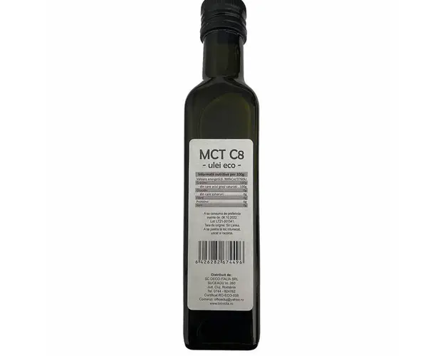 Ulei MCT C8, eco-bio, 250ml - Deco Italia