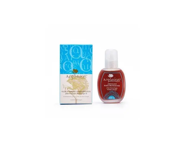 Ulei pentru bronzat cu protectie solara si ulei de argan SPF 6,