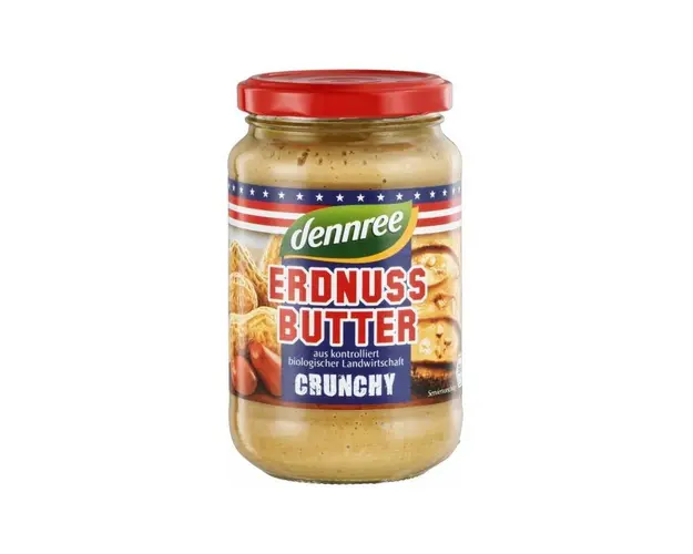 Unt de arahide crocant, eco-bio, 350g - Dennree