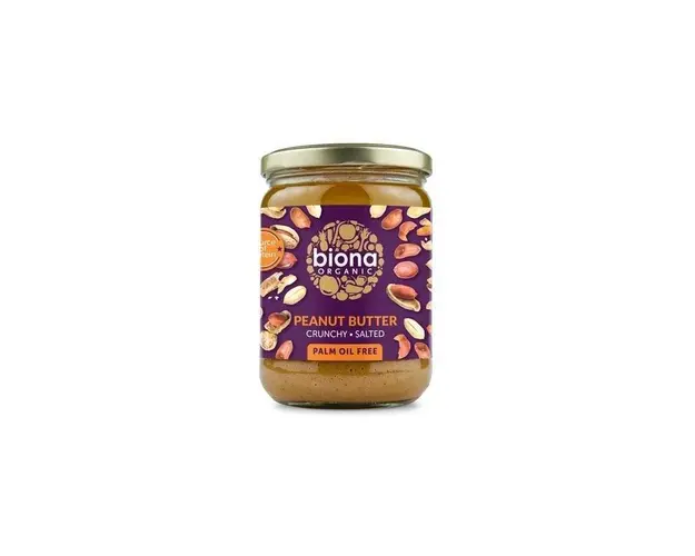 Unt de arahide crunchy cu sare eco-bio, 500g Biona