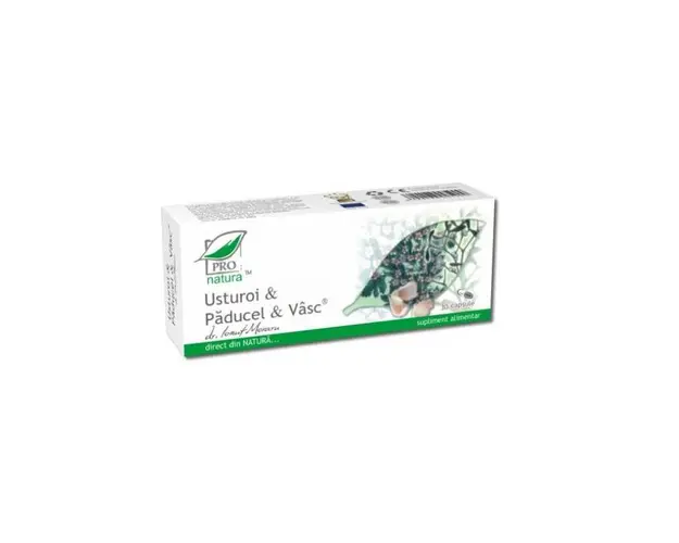 Usturoi + paducel + vasc 30cps - Pro Natura