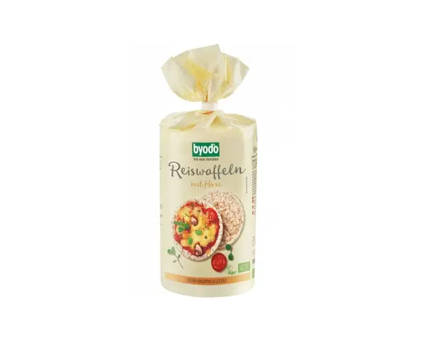 Vafe din orez si mei, fara gluten, eco-bio, 100g - Byodo