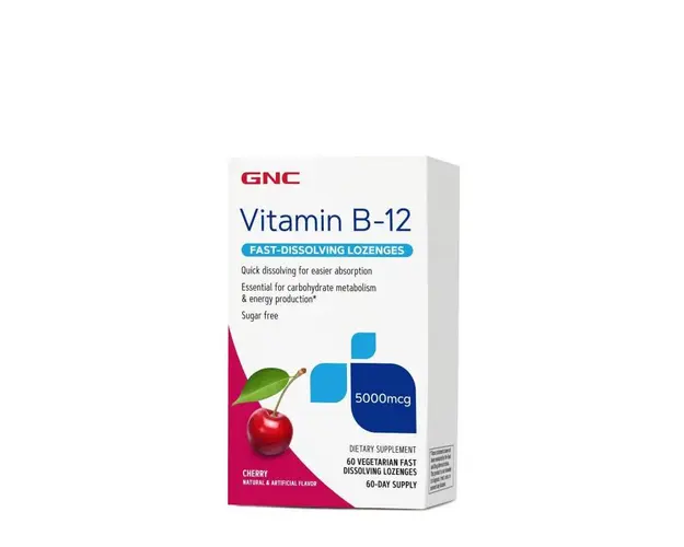 Vitamina B12, 5000 Mcg Cu Dizolvare Rapida, Aroma De Cirese 60