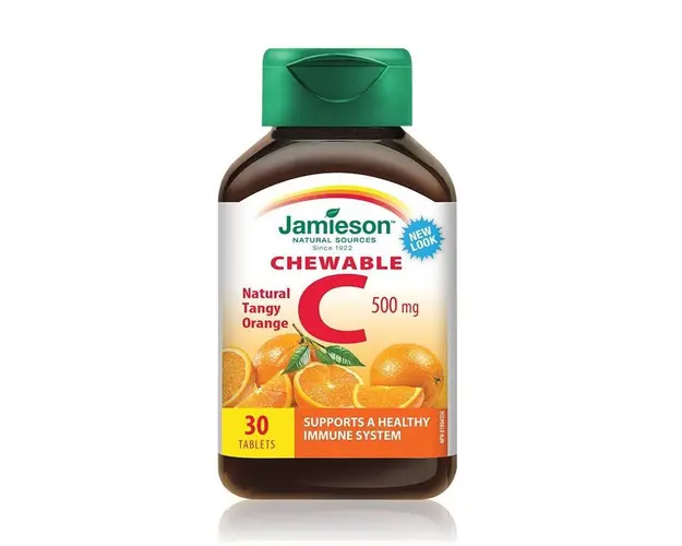 Vitamina C, 500mg cu gust de portocale, 30tbl - Jamieson