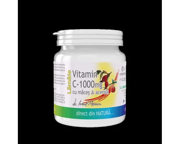 Vitamina C cu Maces si Acerola aroma Lamaie,1000mg, 10cps - MEDICA