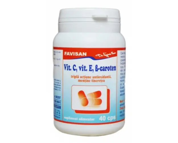 VITAMINA C, E, Betacaroten 40cps, Favisan