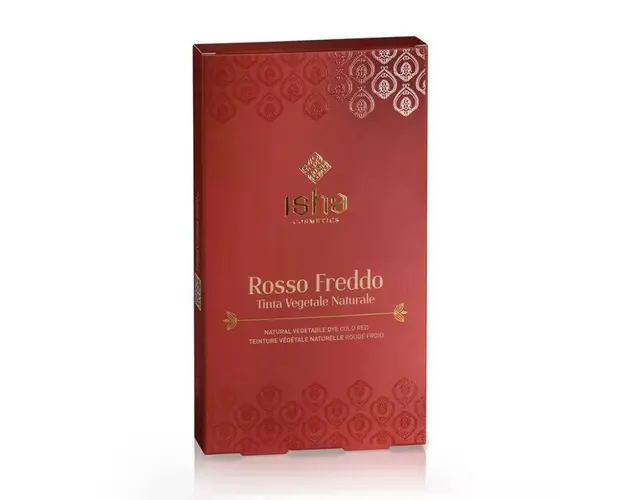 Vopsea de par naturala - rosu rece, 100 g, Isha