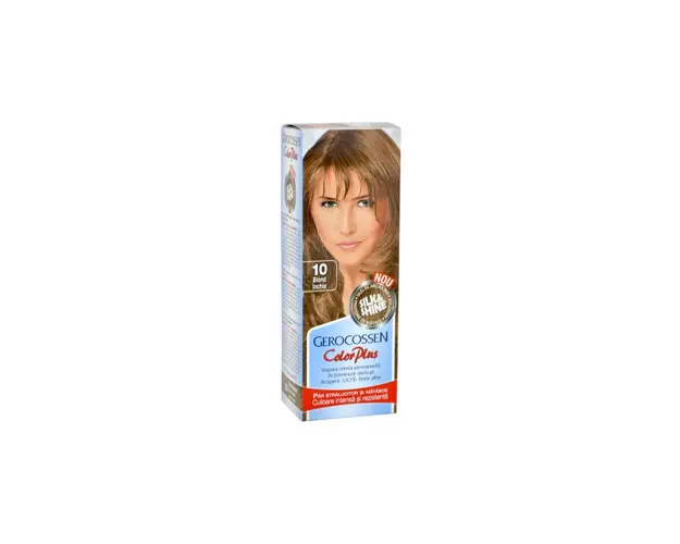 Vopsea de par, nuanta 10 blond inchis, Color Plus, 50g - Gerocossen