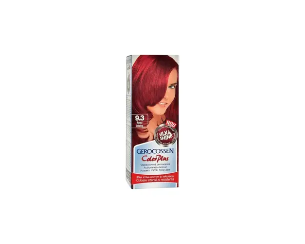 Vopsea de par, nuanta 9.3 rosu intens, Color Plus, 50g - Gerocossen