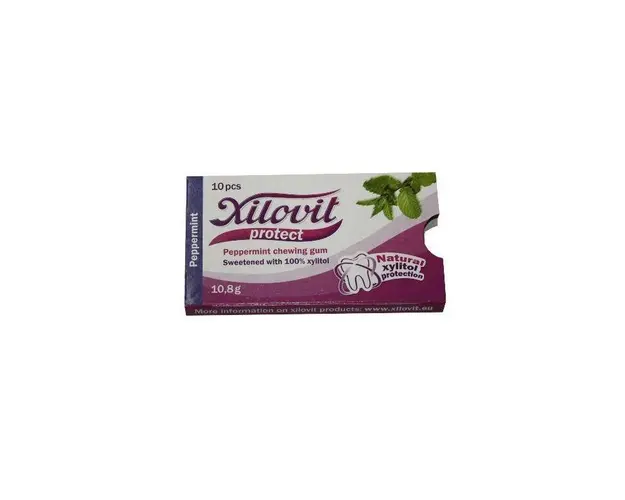 Xilovit - guma de mestecat cu xylitol - peppermint - 10,8g