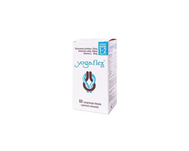 YOGAFLEX PLUS, condroitina, glucosamina si vitamina C, 60