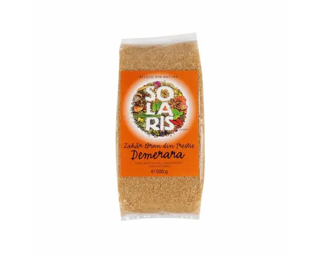 ZAHAR BRUN DIN TRESTIE DEMERARA, 500g - SOLARIS