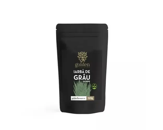 Iarba de Grau Pulbere 100% Naturala, 150g | Golden Flavours