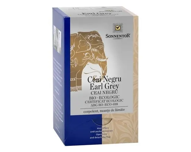 Ceai Plic Negru Earl Grey 18 Plic ECO| Sonnentor