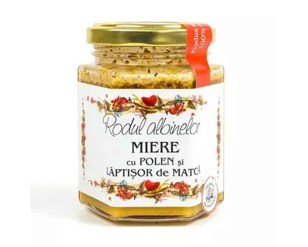 Miere cu polen si laptisor de matca | Prisaca Transilvania