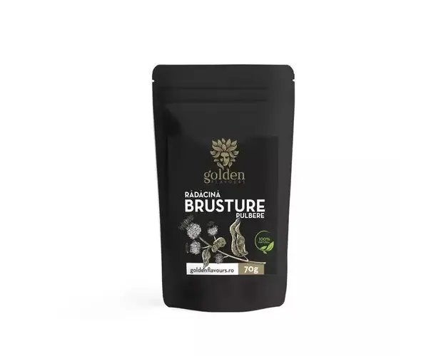 Brusture Radacina Pulbere 100% Naturala, 70g | Golden Flavours 