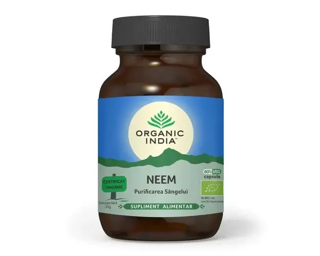 Neem Antibiotic si Antifungic Natural 60 cps ECO| Organic India