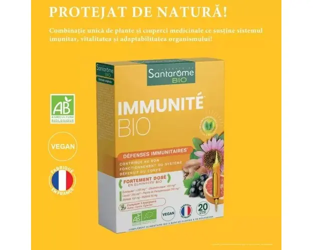Imunitate Bio - Supliment Antiviral, 20 fiole | Santarome Bio