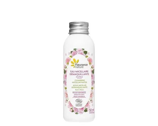 Apa micelara cu trandafiri de Damasc 50ml - format travel | Fleurance Nature