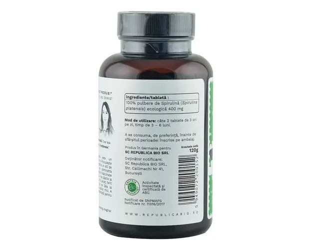 Spirulina Ecologica, 300 tablete ECO| Republica BIO