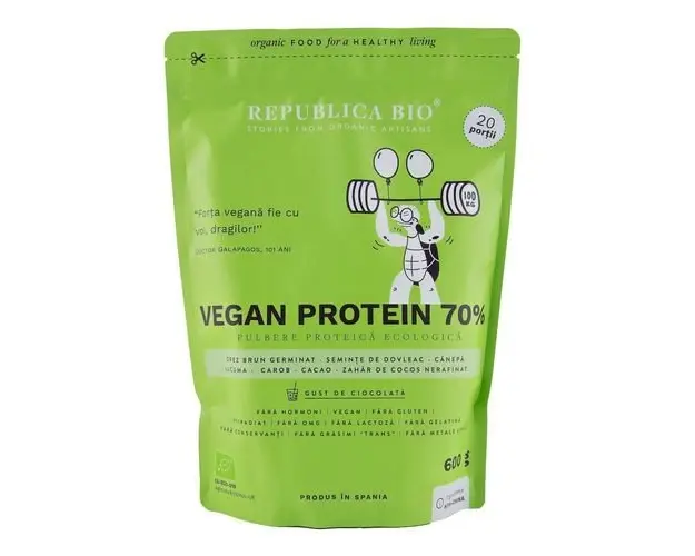Vegan Protein 70%, Pulbere Functionala, 600g ECO| Republica BIO