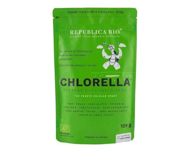 Chlorella, Pulbere Pura, 125g ECO| Republica BIO