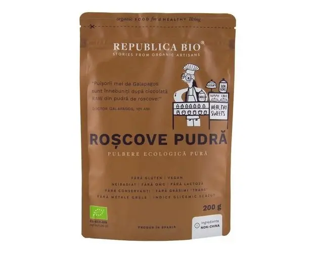Roscove Pudra, Pulbere Pura, 200g ECO| Republica BIO