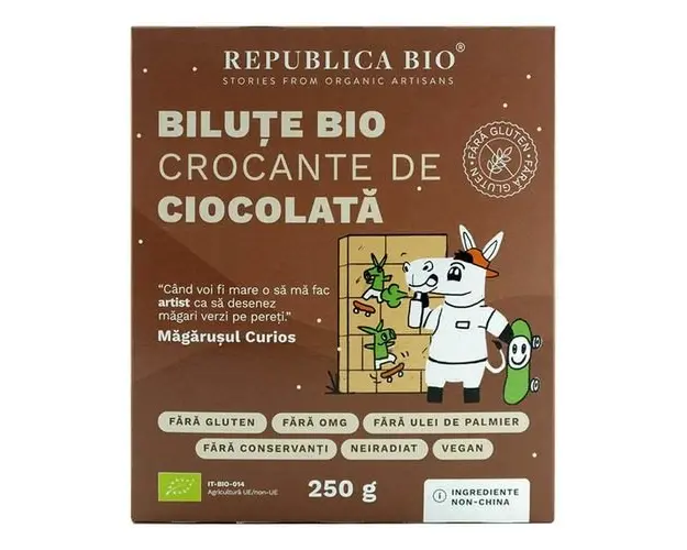 Bilute Crocante de Ciocolata Fara Gluten, 250g ECO| Republica BIO