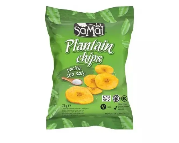 Chipsuri de banane (Plantain) cu sare de mare | SaMai