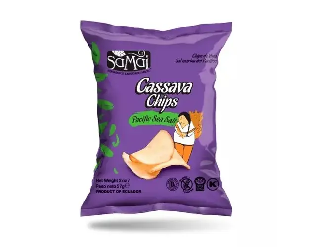 Chipsuri de tapioca (Cassava) cu sare de mare, 57g | SaMai