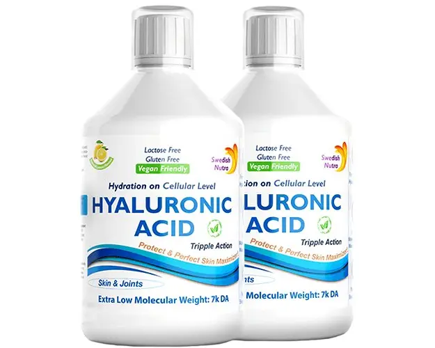 Pachet 2 x Acid Hialuronic Lichid 100Mg Super Concentrat, 500 ml | Swedish Nutra