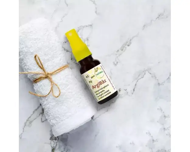 ArgiBaz, argint coloidal 40ppm cu propolis si uleiuri esentiale, 20ml | AquaNano