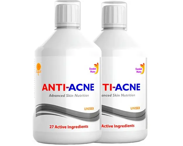 Pachet 2 x Anti-Acnee Complex Lichid cu 27 Ingrediente Active, 500 ml| Swedish Nutra