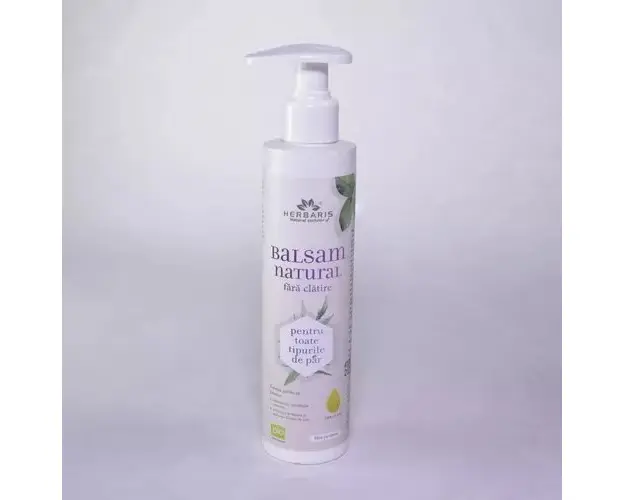 Balsam natural, fara clatire, pentru toate tipurile de par, 200ml | Herbaris