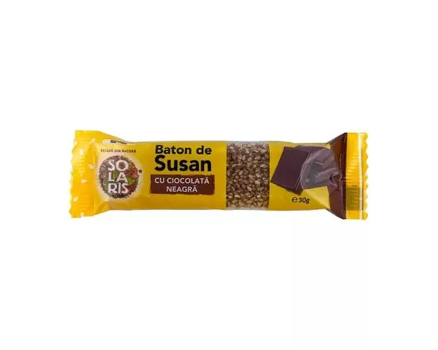 Baton de susan cu ciocolata neagra, 30g | Solaris