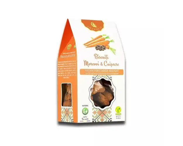 Biscuiţi vegani cu morcovi şi cuişoare, fara zahar, 130g | Ambrozia