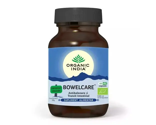 Bowelcare Tranzit Intestinal, Combate Balonarea 60 cps ECO| Organic India