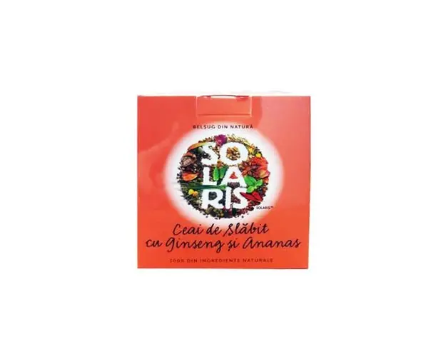 Ceai de Slabit cu Ginseng si Ananas, 20 plicuri | Solaris