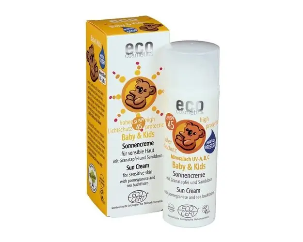 Crema Bio Protectie Solara Minerala Bebe si Copii FPS45, 50ml | Eco Cosmetics