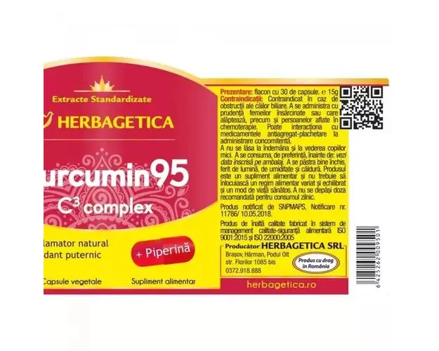 Curcumin 95 C3 Complex | Herbagetica
