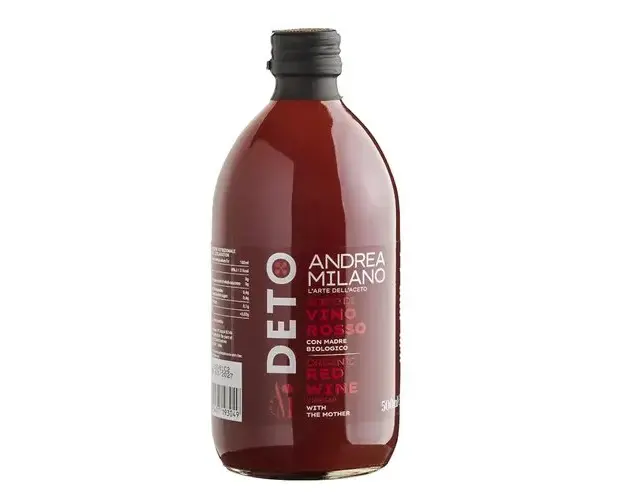 DETO BIO Otet de Vin Rosu Organic Nefiltrat, 500ml | Andrea Milano