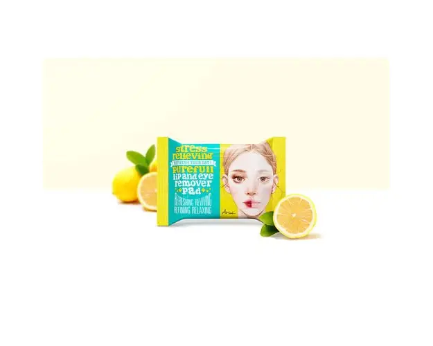 Dischete Demachiante Pentru Buze si Ochi, Ariul Stress Relieving Purefull Lip & Eye Remover Pad, 30 buc | Ariul