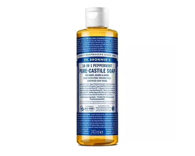 Sapun lichid Organic de Castilia 18-in-1, Menta | Dr.Bronner's