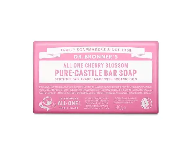 Sapun solid Organic de Castilia, Flori de Cires, 140g | Dr.Bronner's