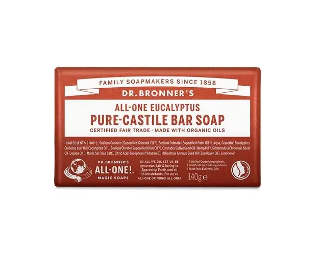 Sapun solid Organic de Castilia, Eucalipt, 140g | Dr.Bronner's